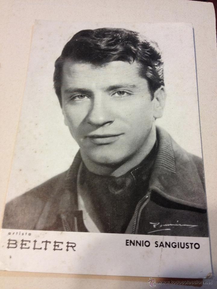 Photos de Chanteurs et Chanteuses: Antigua postal, fotografia promocional del cantante ENNIO SANGIUSTO - Artistas Belter