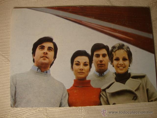 Photos de Chanteurs et Chanteuses: FOTO TARJETA GRUPO VOCES AMIGAS DISCOGRAFIA DISCO NOVOLA, ca.1960/70. REF.14