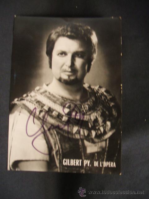 Fotos von Musikern: FOTOGRAFIA-POSTAL - GILBERT PY. FIRMADA - APROXIMADAMENTE 10,5CM X 15CM