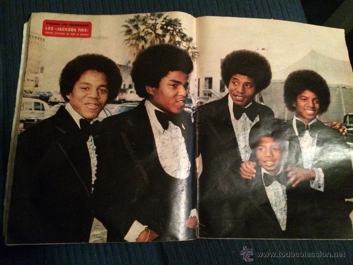 Photos of Singers: P&oacute;ster de Los Jackson Five. A&ntilde;o 1974. Gran tama&ntilde;o: 51 x 33 cm.