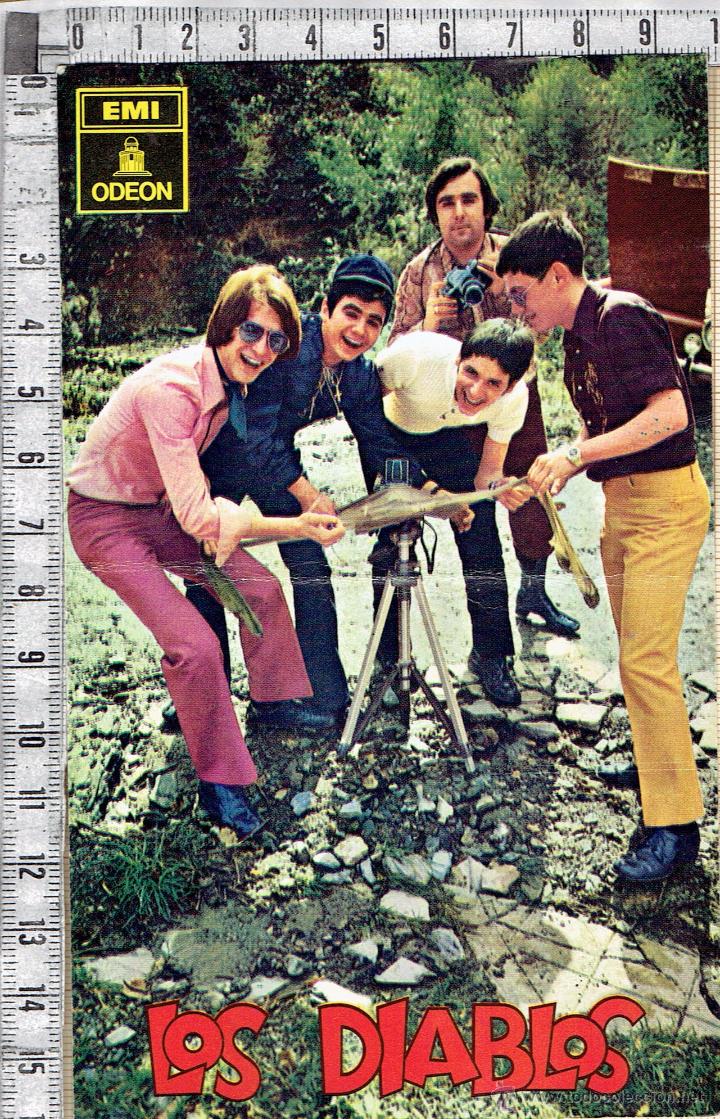 Photos de Chanteurs et Chanteuses: FOTO POSTAL  DISCOGRAFICA EMI/ODEON- LOS DIABLOS.