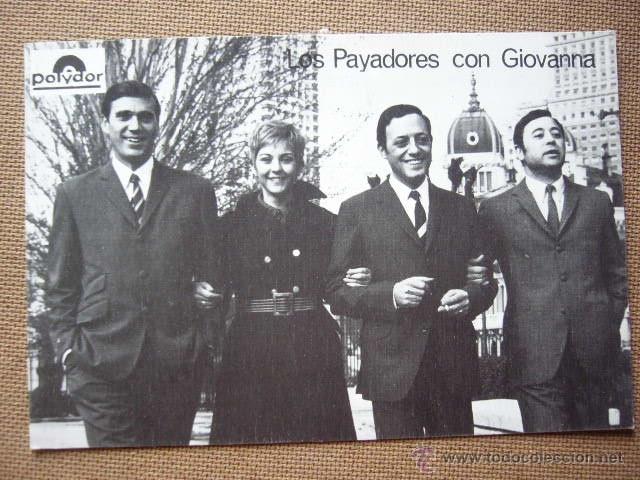 Photos de Chanteurs et Chanteuses: TARJETA  POLYDOR.   LOS PAYADORES CON GIOVANNA. DISCOGRAFIA EN EL DORS0.