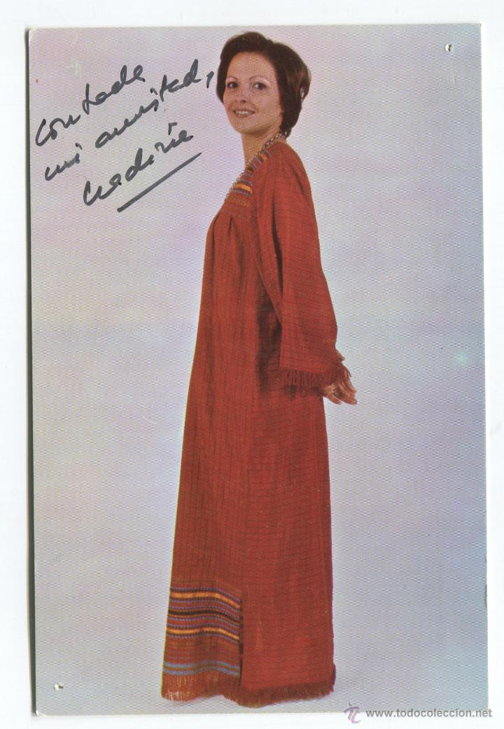 Photos de Chanteurs et Chanteuses: NADINE POSTAL ORIGINAL Y FIRMADA POR EL CANTANTE