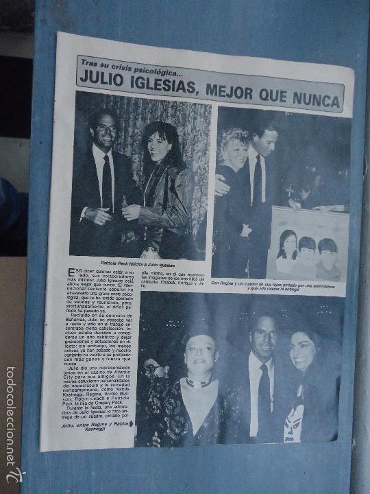 Fotos von Musikern: hoja fotogr&aacute;fica de antigua prensa a&ntilde;os 80s cantante julio iglesias