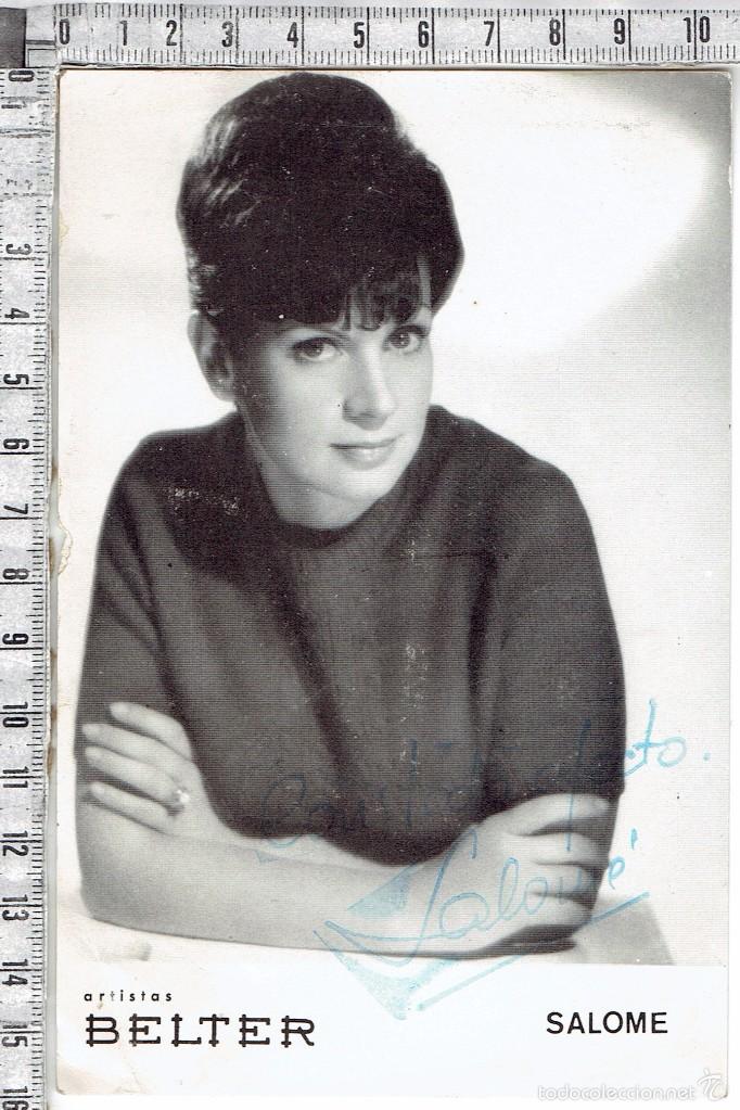 Photos de Chanteurs et Chanteuses: FOTO POSTAL ARTISTAS BELTER SALOME -FIRMA TAMPON.