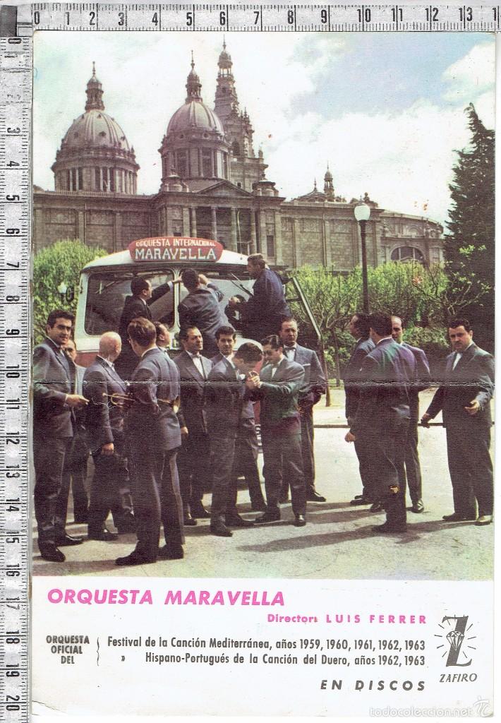 Fotos von Musikern: FOTO DISCOGRAFIA ORQUESTA MARAVELLA-DISCOS ZAFIRO-1960.