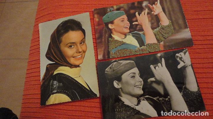 Fotos de Cantantes: CONJUNTO DE 3 POSTALES.ROCIO DURCAL.A&Ntilde;OS 60