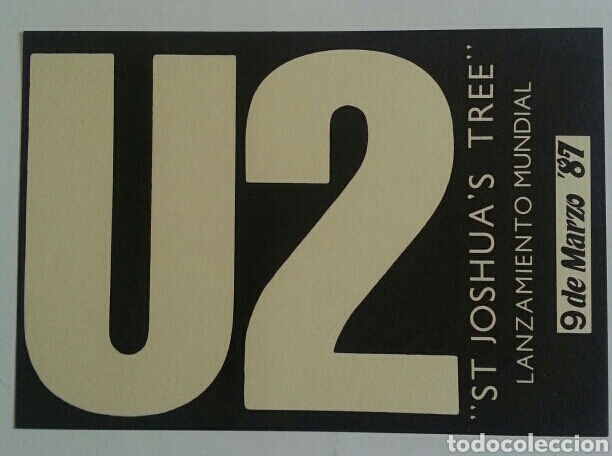 Fotos de cantantes: U2 ORIGINAL PROMO FLYER HANDBILL WITH preliminary TITLE FOR JOSHUA TREE LP