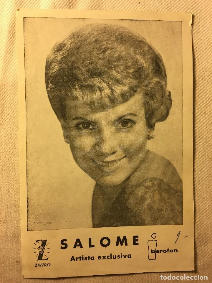 Photos de Chanteurs et Chanteuses: RA4 ANTIGUA FOTO DISCOGRAFIA ARTISTA SALOME, ZAFIRO ORIGINAL A&Ntilde;OS 60