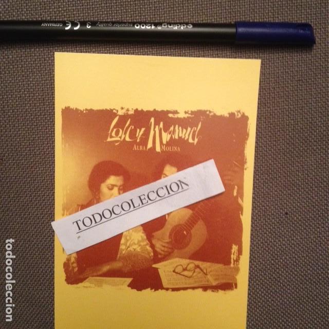 Photos of Singers: POSTAL LOLE Y MANUEL LUZ DE GAS 9 ENERO DE 1996