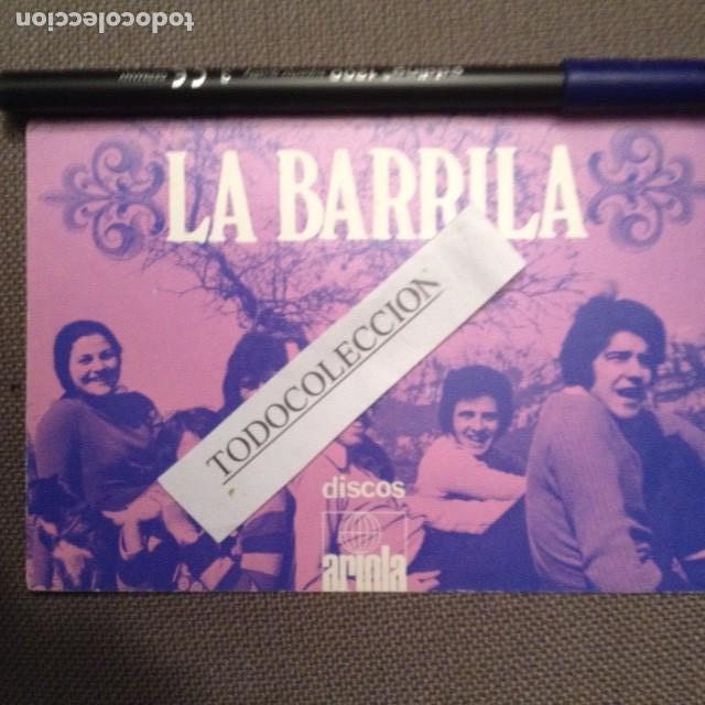 Photos of Singers: POSTAL LA BARRILA Ariola, al dorso canciones disco Aqueixes dones y sello management