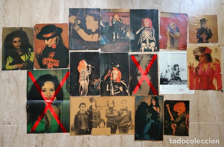Photos de Chanteurs et Chanteuses: lote de 14 fotos posters alaska olvido gara alaska y los pegamoides, algunas ineditas?