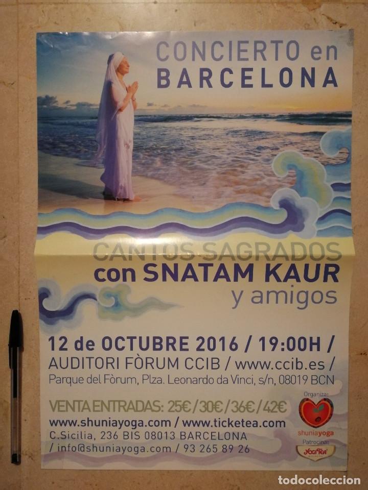 Photos de Chanteurs et Chanteuses: CARTEL ORIGINAL -A3- CANTOS SAGRADOS - RELIGION - SNATAM KAUR Y AMIGOS - YOGA - MANTRA