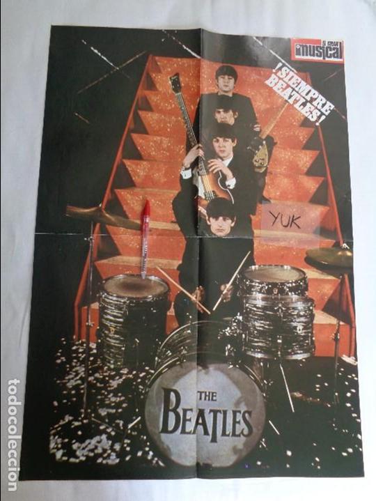 Fotos de cantantes: POSTER GIGANTE 82X58 CM DE THE BEATLES EDITADO POR EL GRAN MUSICAL -- A&Ntilde;O 1976
