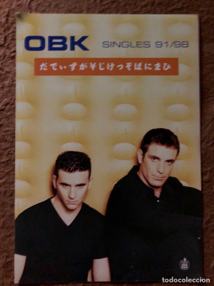 Fotos de cantantes: OBK, SINGLES 91/98 (1998). TARJETA PROMOCIONAL DEL &Aacute;LBUM, AL DORSO DISCOGRAF&Iacute;A. 10,5 x 15 cms.