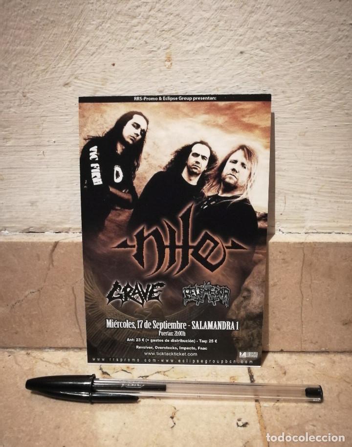 Photos de Chanteurs et Chanteuses: TARJETA PROGRAMA ORIGINAL -10*15- NILE - ALBUM - BRUTAL DEATH METAL - EPICA - GRAVE - CONCIERTO