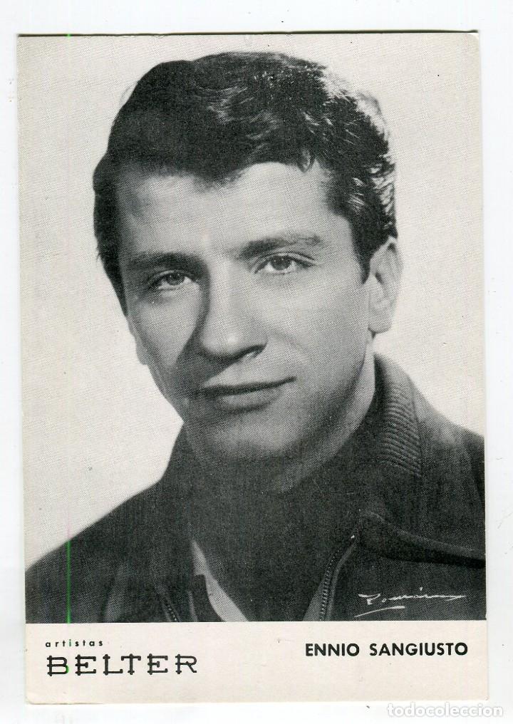Photos of Singers: ENNIO SANGIUSTO FOTO PROMOCIONAL DISCOS BELTER VER IMAGEN DEL REVERSO