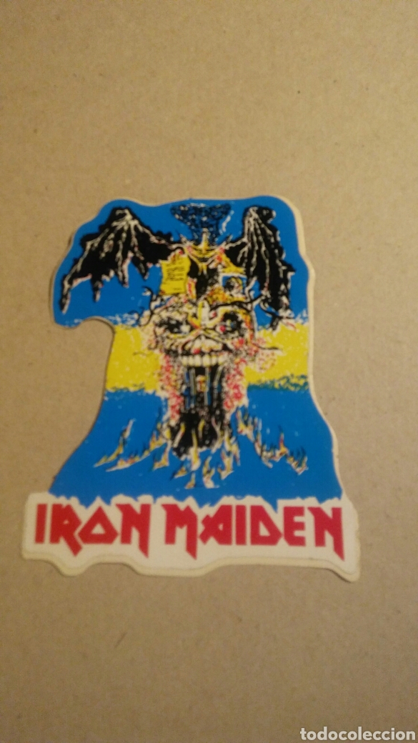 Fotos de Cantantes: HEAVY - PEGATINA GRANDE VINILO IRON MAIDEN A&Ntilde;OS 80