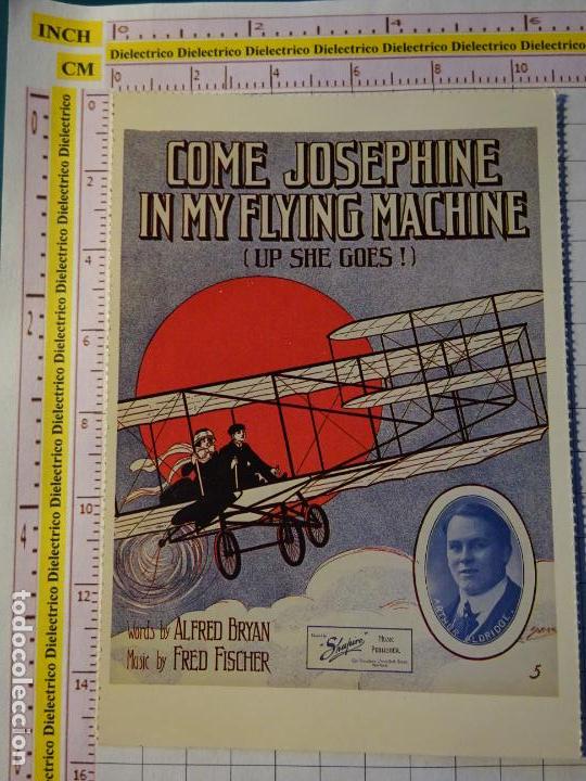 Fotos von Musikern: POSTAL DE M&Uacute;SICA. A&Ntilde;O 1988. RETRO VINTAGE ANTIGUA CANCI&Oacute;N.COME JOSEPHINE IN MY FLYING MACHINE. 2109