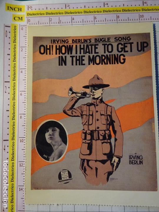 Photos of Singers: POSTAL DE M&Uacute;SICA. A&Ntilde;O 1988. RETRO VINTAGE ANTIGUA CANCI&Oacute;N.  I HATE TO GET UP. MILITAR CORNETA. 2116