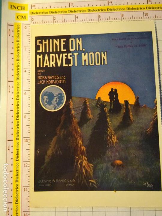 Fotos von Musikern: POSTAL DE M&Uacute;SICA. A&Ntilde;O 1988. RETRO VINTAGE ANTIGUA CANCI&Oacute;N. SHINE ON HARVEST MOON. 2123