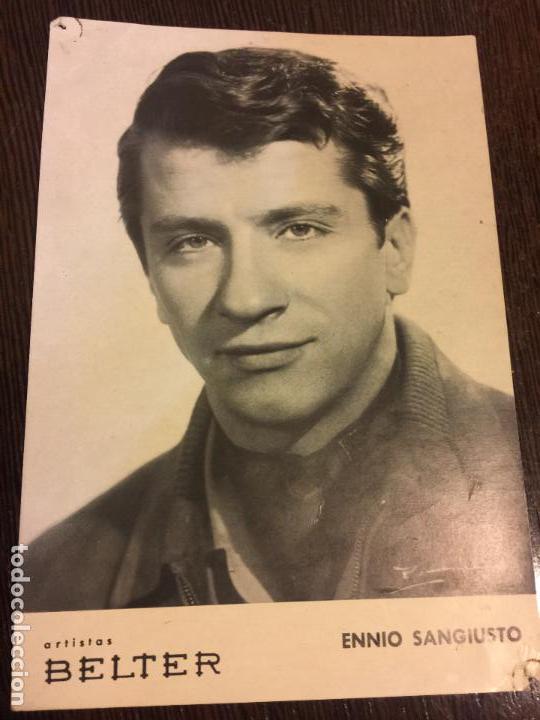 Photos of Singers: ENNIO SANGIUSTO. ANTIGUA POSTAL FICHA - ARTISTAS BELTER