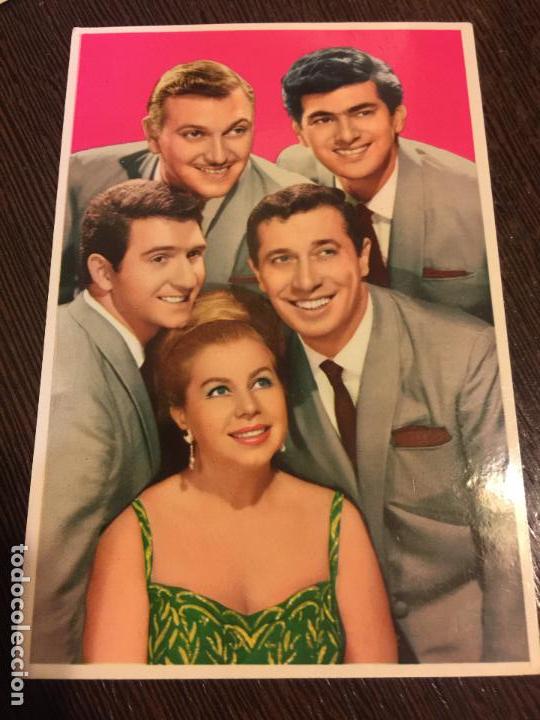 Fotos von Musikern: LOS CINCO LATINOS. ANTIGUA POSTAL ESCRITA. 481 vikingo