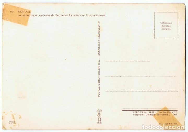 Fotos de cantantes: TARJETA POSTAL RAPHAEL - Foto 2