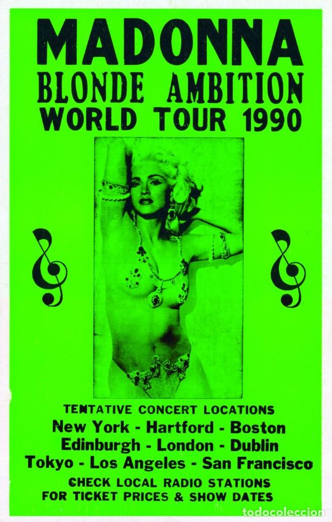 Fotos de cantantes: MADONNA:WORLD TOUR 1990- REPRO POSTER EN DIN A 3- PARA ENMARCAR-COLECCIONISTAS