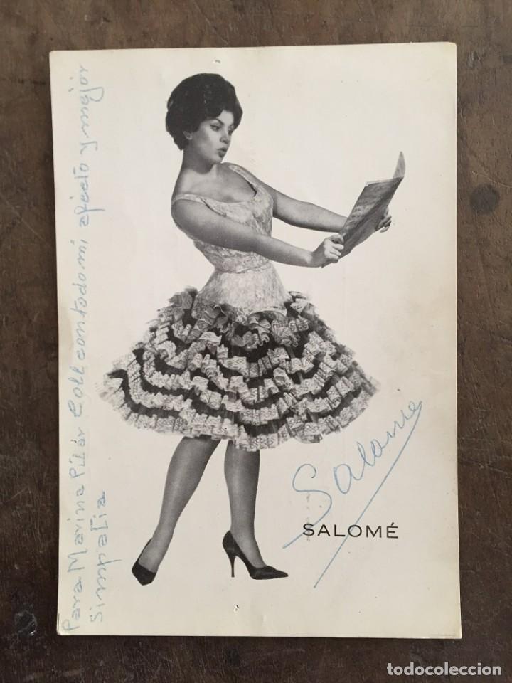 Photos of Singers: POSTAL SALOME, FIRMADA Y ESCRITA EN EL REVERSO