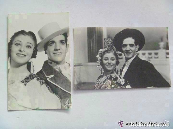 Photos de Chanteurs et Chanteuses: LOTE DE 2 POSTALES PUBLICITARIAS DE ESTE GRUPO DE BAILE ESPA&Ntilde;OL. A&Ntilde;OS 50
