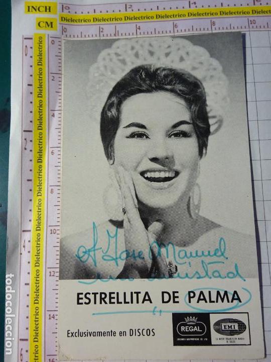 Fotos de cantantes: FOTO POSTAL DE M&Uacute;SICA. 1965. ESTRELLITA DE PALMA. CON AUT&Oacute;GRAFO DEDICATORIA. 107