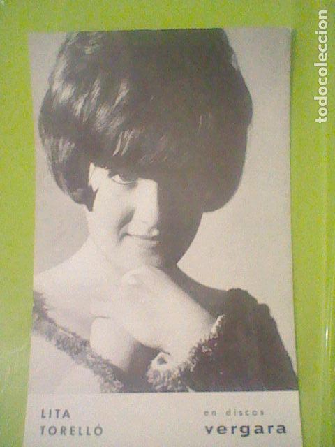 Photos de Chanteurs et Chanteuses: LITA TORRELLO TARJETA PROMOCIONAL DISCOS VERGARA