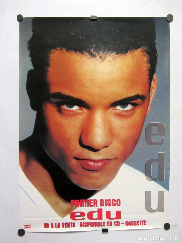 Photos of Singers: EDU DEL PRADO. CARTEL PROMOCIONAL DE SU PRIMER L.P. EDU (1997). 48x68cms.