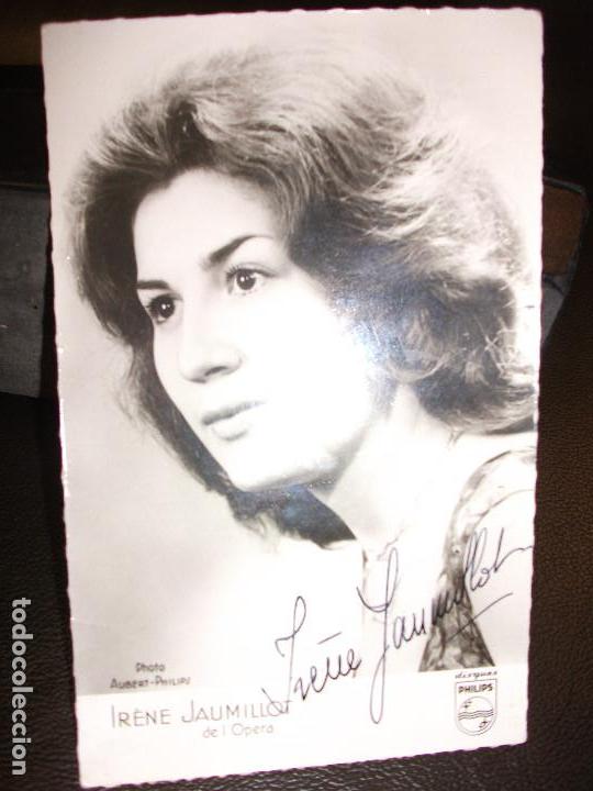 Fotos de Cantantes: AUTOGRAFO DE LA CANTANTE SOPRANO DE OPERA IR&Eacute;NE JAUMILLO - DISCO PHILIPS PUCCINI ROSSINI MUSICA A&Ntilde;OS