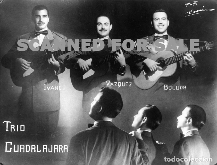 Photos de Chanteurs et Chanteuses: TR&Iacute;O GUADALAJARA. Foto original, 1954.