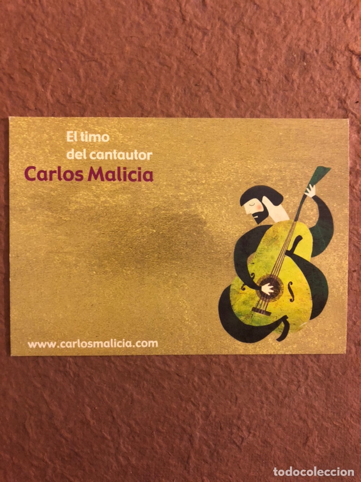 Fotos de cantantes: CARLOS MALICIA &lsquo;EL TIMO DEL CANTAUTOR&rsquo; (2001). POSTAL SIN CIRCULAR PROMOCIONAL DEL &Aacute;LBUM