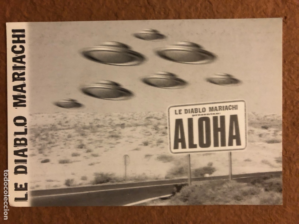 Photos de Chanteurs et Chanteuses: LE DIABLO MARIACHI &lsquo;ALOHA&rsquo; (2001). TARJETA PROMOCIONAL GIRA ESPA&Ntilde;OLA &lsquo;01. 10,5 x 15,5 Cms.