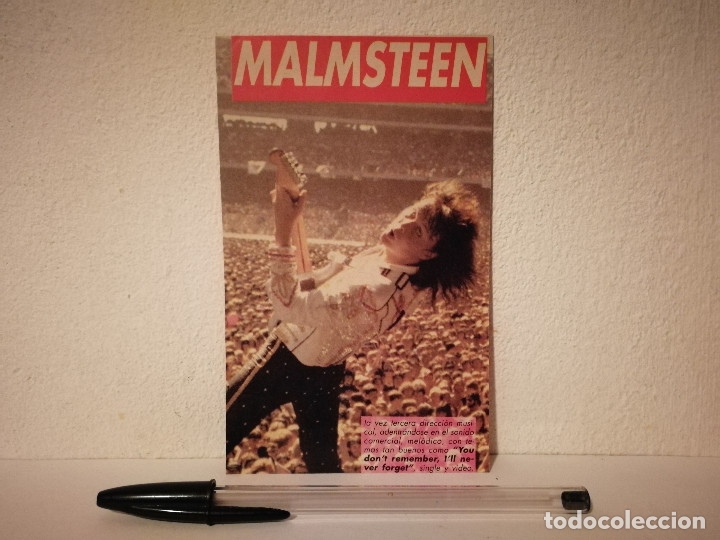 Fotos von Musikern: TARJETA ACARTONADA -10*15- YNGWIE MALMSTEEN - HEAVY METAL - CONCIERTO ROCK