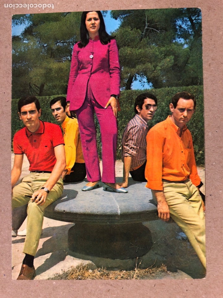 Fotos de cantantes: LOS STOP. POSTAL SIN CIRCULAR BERGAS N&deg; 799. FOTO: H. SEGU&Iacute; (1968). 10,5 x 15 Cms.