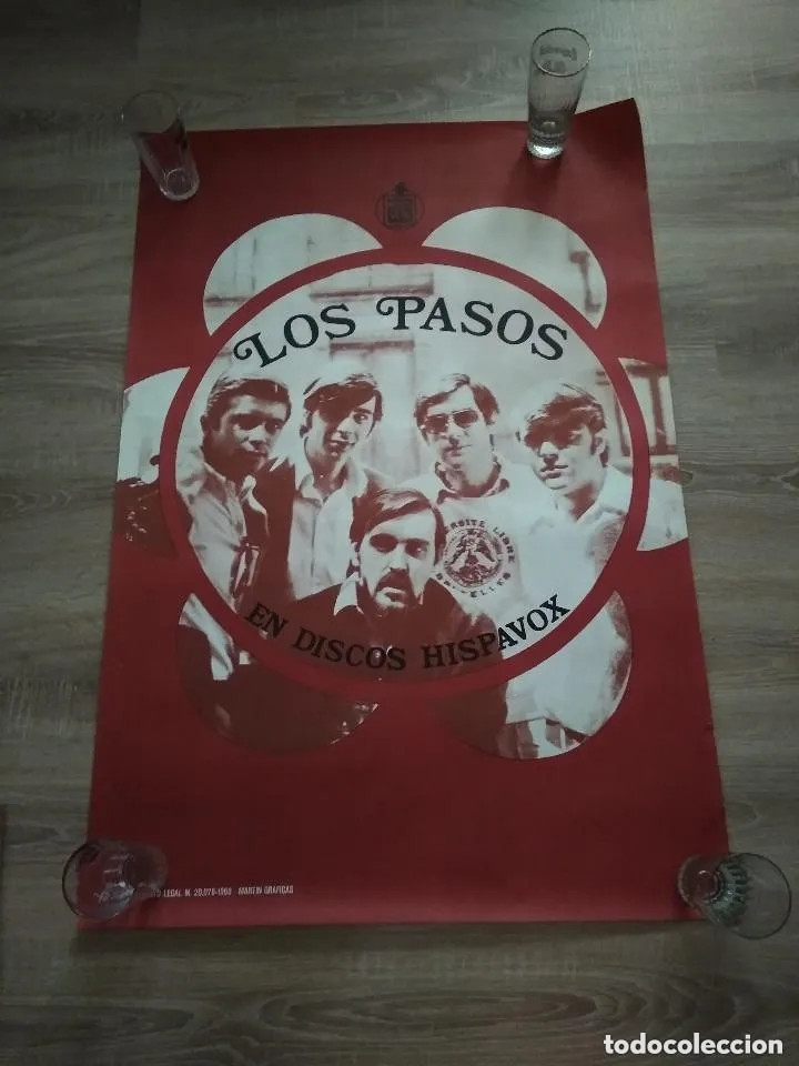 Photos of Singers: CARTEL ORIGINAL DE EPOCA LOS PASOS HISPAVOX A&Ntilde;OS 60