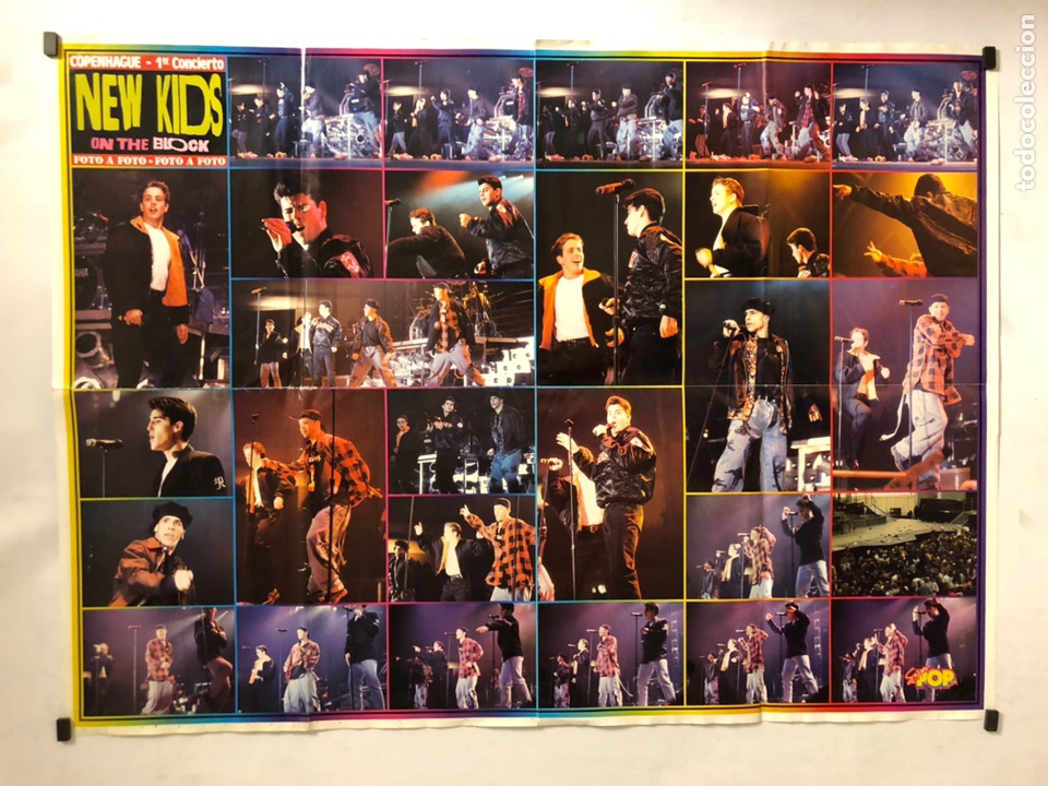 Fotos de Cantantes: NEW KIDS ON THE BLOCK. POSTER DOBLE DE LA REVISTA SUPER POP. 62 x 86 Cms.