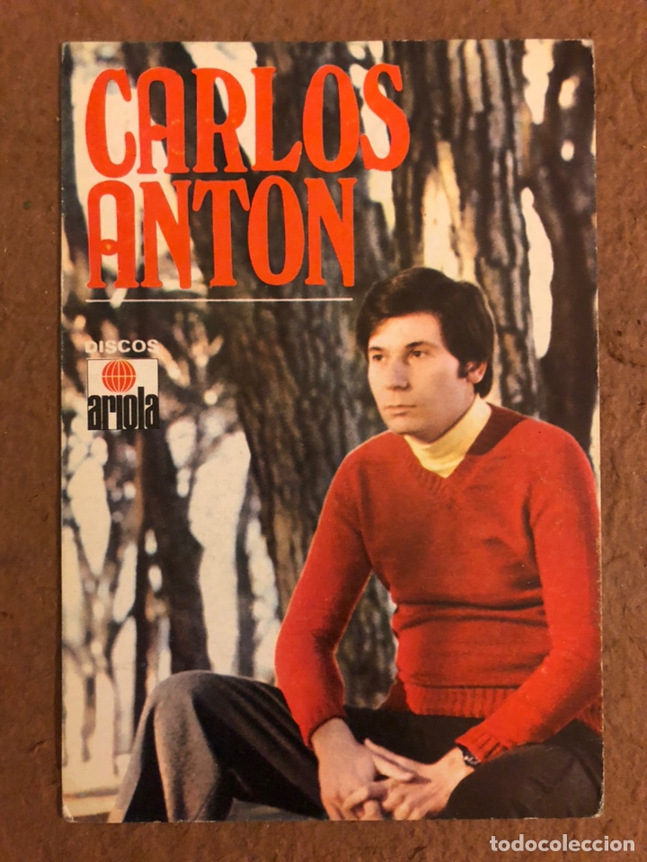 Photos de Chanteurs et Chanteuses: CARLOS ANT&Oacute;N. TARJETA PROMOCIONAL DISCOS ARIOLA.