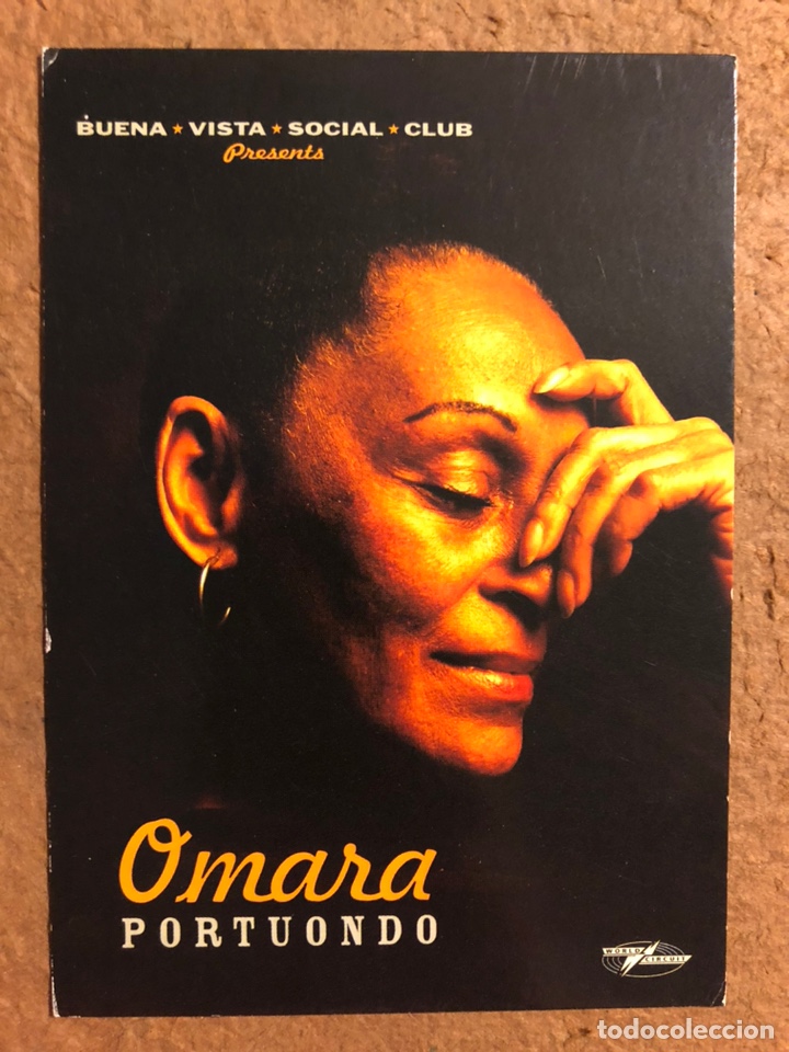 Photos de Chanteurs et Chanteuses: BUENA VISTA SOCIAL CLUB PRESENTS OMARA PORTUONDO. POSTAL PROMOCIONAL WORLD CIRCUIT RECORDS