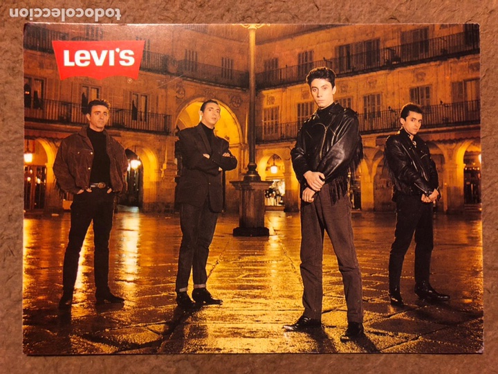 Photos de Chanteurs et Chanteuses: LA GUARDIA. POSTAL SIN CIRCULAR PROMOCIONAL DE LEVIS. CON FIRMAS IMPRESAS DE LA BANDA AL DORSO