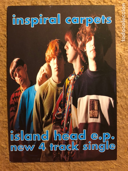Photos de Chanteurs et Chanteuses: INSPIRAL CARPETS &ldquo;ISLAND HEAD E. P.&rdquo; (1990). POSTAL SIN CIRCULAR PROMOCIONAL MUTE RECORDS