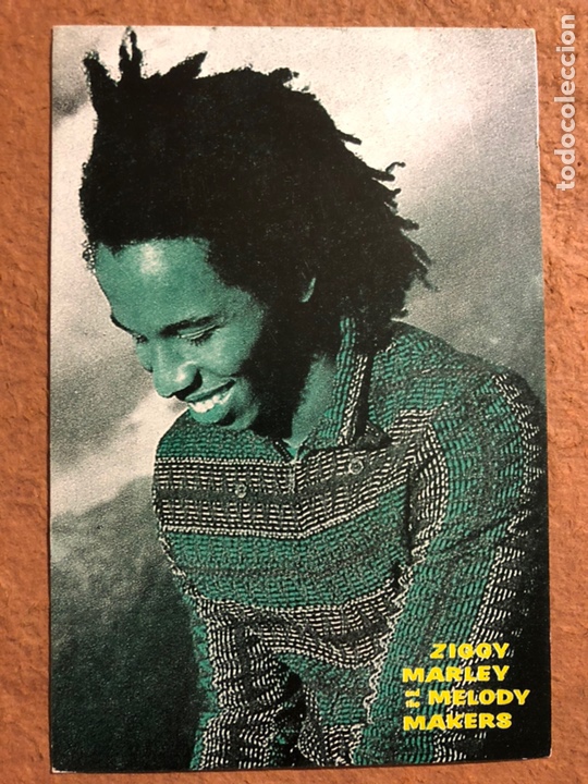 Photos de Chanteurs et Chanteuses: ZIGGY MARLEY AND THE MELODY MAKERS. POSTAL CIRCULADA CONCIERTO SALA ZELESTE 1988.