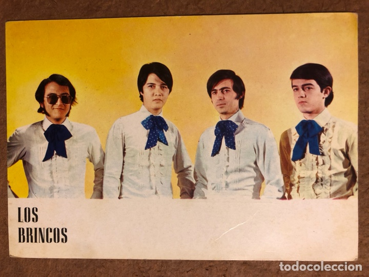 Photos de Chanteurs et Chanteuses: LOS BRINCOS. TARJETA PROMOCIONAL?DISCOS ZAFIRO. CANCI&Oacute;N SOL DE JUNIO AL DORSO.
