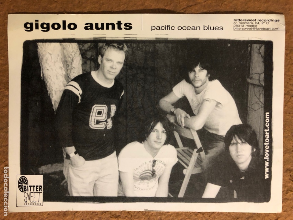 Fotos de cantantes: GIGOLO AUNTS &ldquo;PACIFIC OCEANS BLUES&rdquo; (2002). FOTOGRAF&Iacute;A PROMOCIONAL BITTER SWEET RECORDINGS.