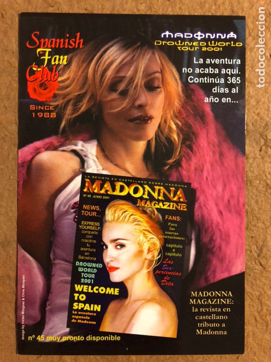 madonna. tarjeta promocional del club de fans d - Buy Postcards and photos  of singers and bands on todocoleccion